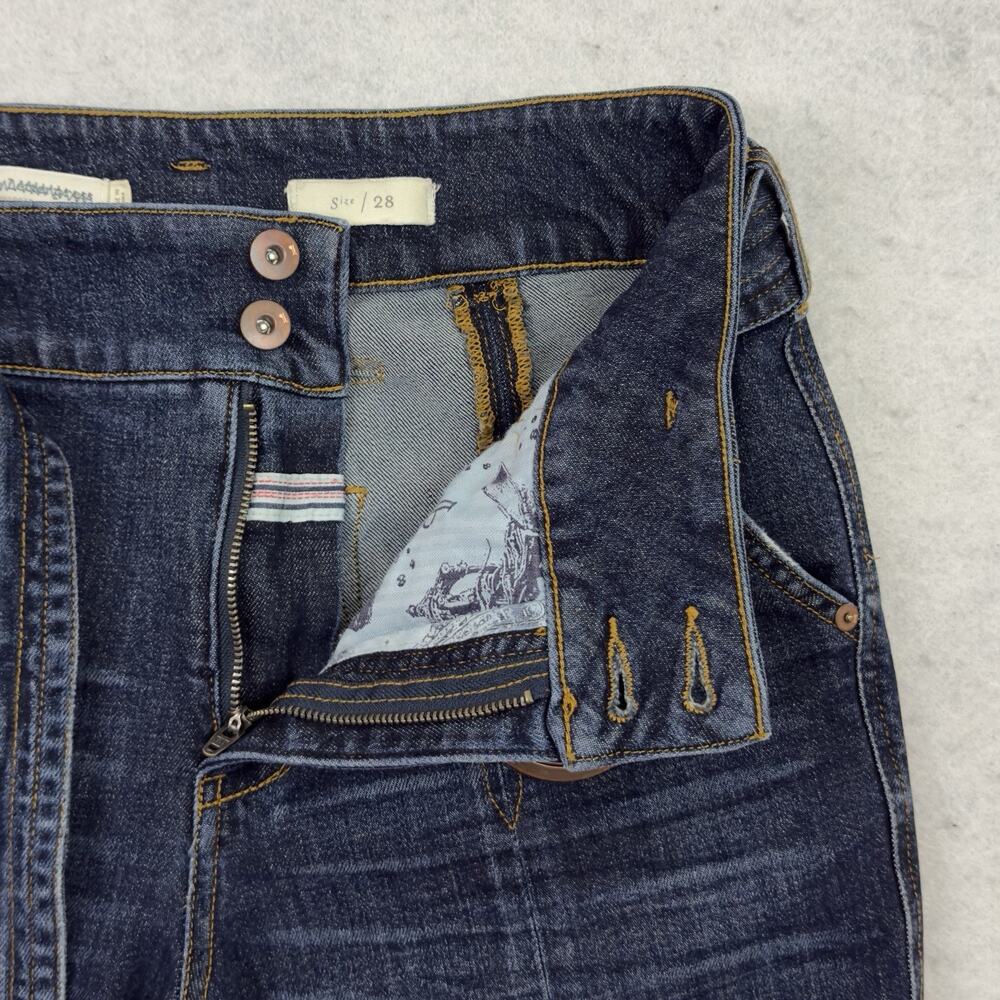 Pilcro by Anthropologie Size 28 Dark Wash Denim Belted Tapered Jeanscasual - Picture 9 of 12
